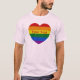 Pride LGBTQ Rainbow Herz Flag Custom Text Unisex T-Shirt (Vorderseite)