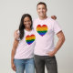 Pride LGBTQ Rainbow Herz Flag Custom Text Unisex T-Shirt (Unisex)