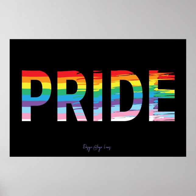 PRIDE LGBTQIA Regenbogenflagge, Monat Cool Poster (Vorne)