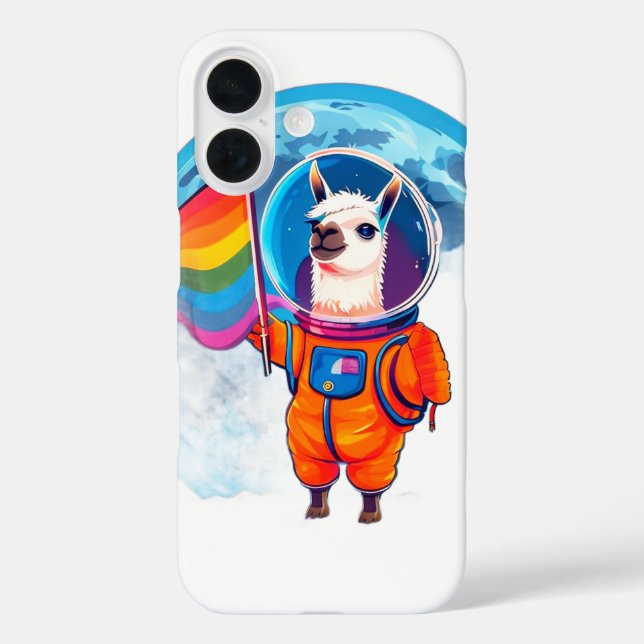 Pride Llama iPhone 16 Hülle (Rückseite)