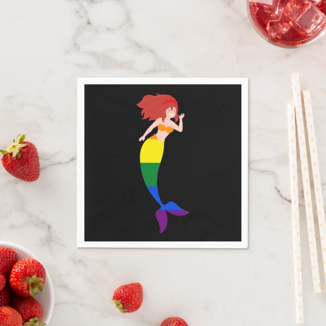 Pride Mermaid Serviette (Beispiel)