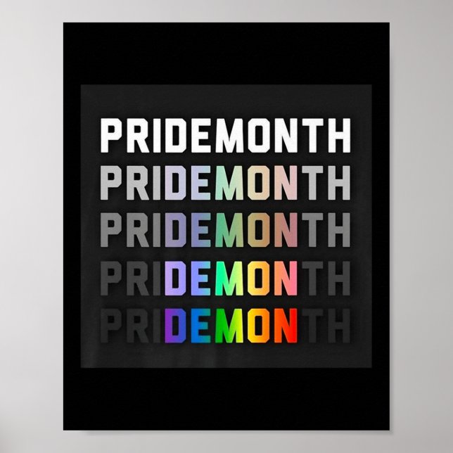 Pride-Monat-Dämon Premium _1  Poster (Vorne)