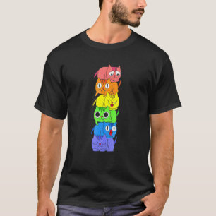 Pride Monat Katze Lgb Regenbogenflagge Stolz T-Shirt