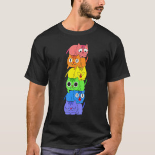 Pride Monat Katze Lgbt Regenbogenflagge Stolz T-Shirt