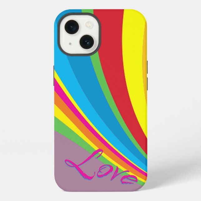 Pride-Monat - Regenbogenliebe iPhone Hülle (Rückseite)