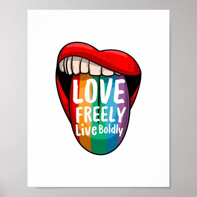 Pride-Monat Regenbogenposter – Gleichheit & Liebe  Poster (Vorne)