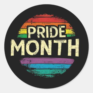 PRIDE MONTH 2024, lgbtq, Logo Runder Aufkleber