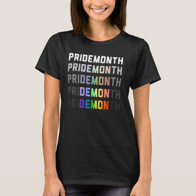 Pride Month Demon LGBTQ+ Gay Pride Month Transgend T-Shirt (Vorderseite)