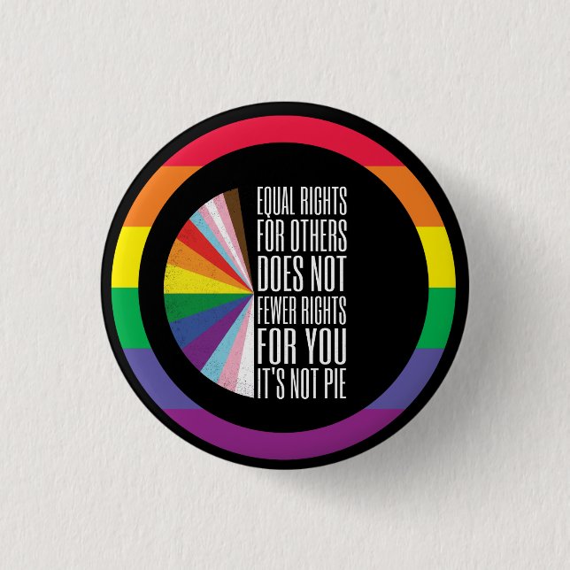 Pride Month LGBT mit Regenbogenthema Button (Vorderseite)