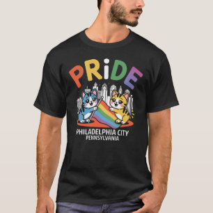 Pride Month Philadelphia City Pennsylvania USA Rai T-Shirt