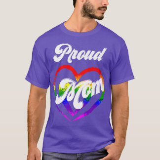 Pride Month Proud Mama Regenbogen Liebe Herzenflag T-Shirt