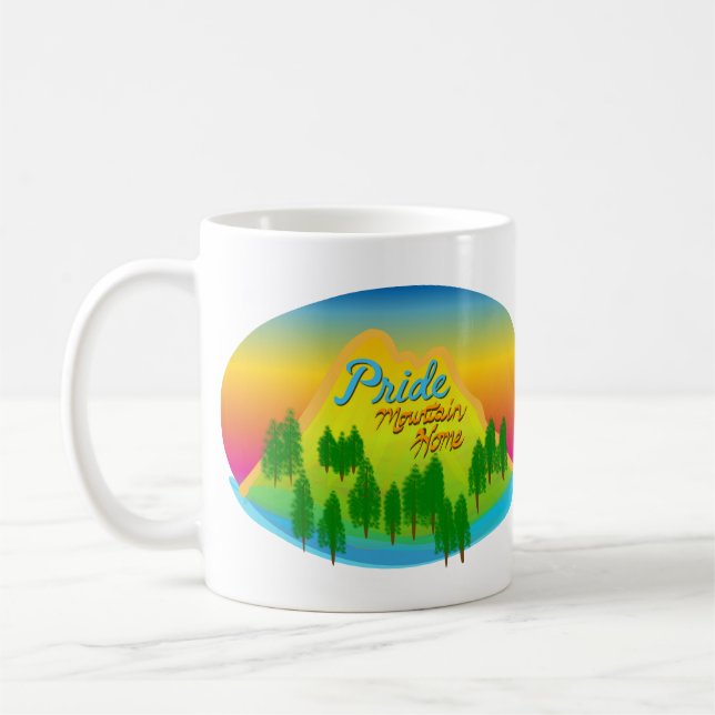 Pride Mountain Zuhause Pacific Nordwest Tasse (Links)