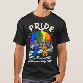 Pride of Oklahoma City OKC Dogs Rainbow Flag T-Shirt