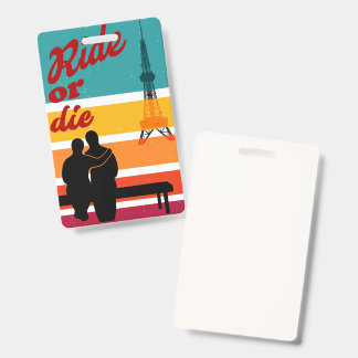 Pride or Die Nagoya Tower Retro Travel Poster Ausweis
