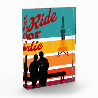 Pride or Die Nagoya Tower Retro Travel Poster Fotoblock
