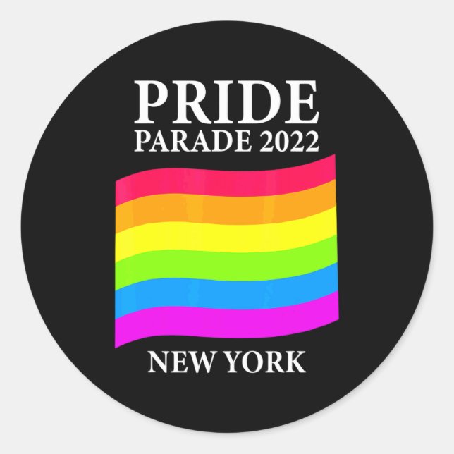 Pride Parade 2022 New York City _1  Runder Aufkleber (Vorderseite)