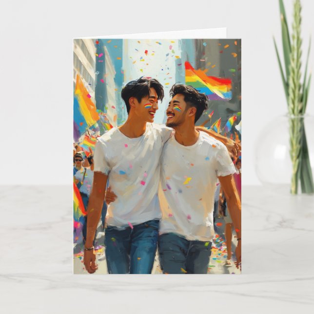Pride-Parade-Feier Karte (Vorderseite)