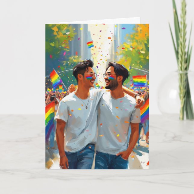 Pride-Parade-Feier Karte (Vorderseite)