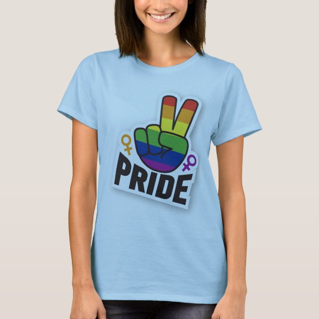 Pride Peace blue women T-Shirt (Vorderseite)