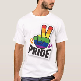 Pride Peace White mens T-Shirt