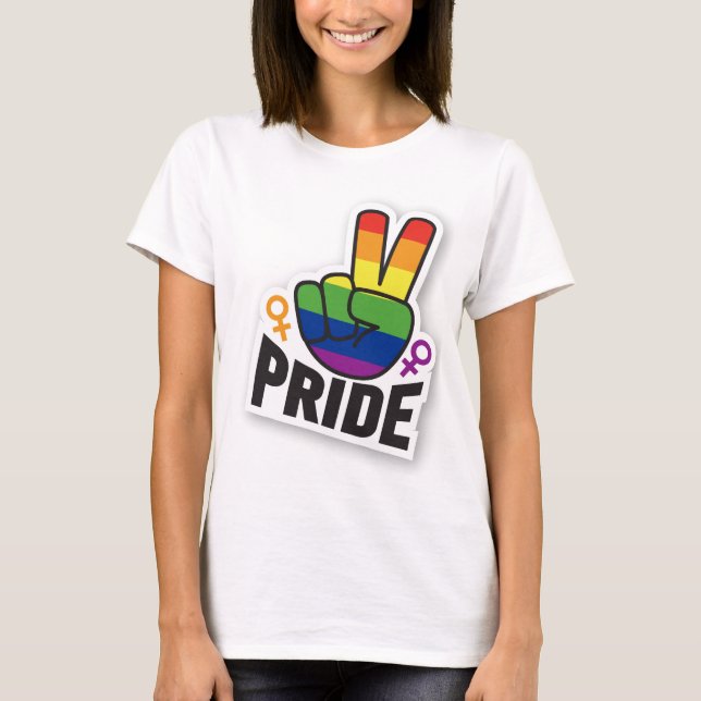 Pride Peace white women T-Shirt (Vorderseite)