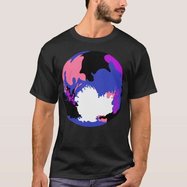 Pride Planets - Pluto - Stolz der Geschlechtsorgan T-Shirt (Vorderseite)