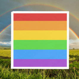 Pride Pop: Regenbogenflagge Serviette