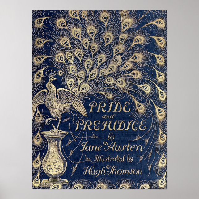Pride & Prejudice Antique Cover Poster 12" x 16" (Vorne)