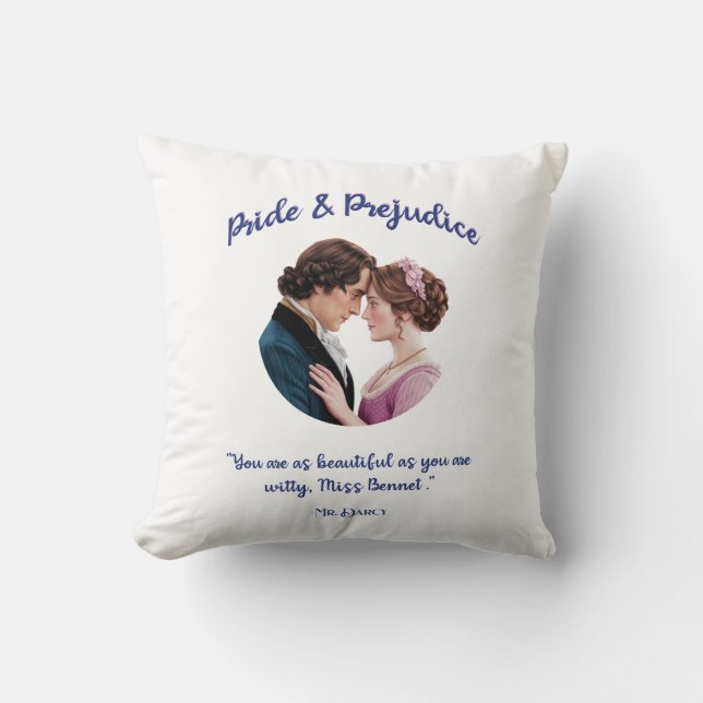 Pride & Prejudice Throw Kissen (Vorderseite)