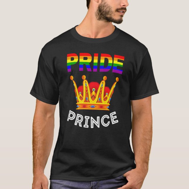 Pride Prince Funny Lgbtqia Gay Homosexuelle Männer T-Shirt (Vorderseite)