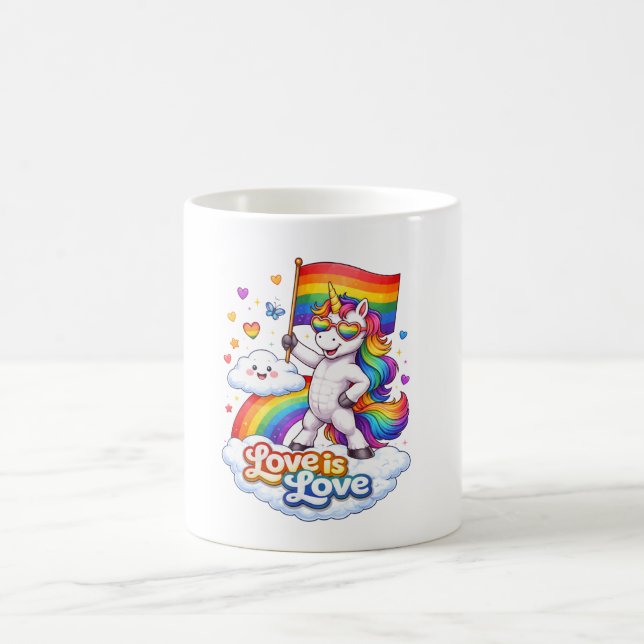 Pride, Queer, Unicorn Kaffeetasse (Mittel)