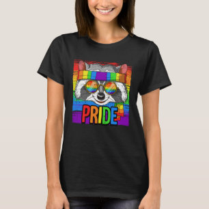 Pride Raccoon LGBTQ Regenbogenflagge Monat T-Shirt