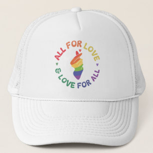 Pride Rainbow All for Liebe & Liebe for All Truckerkappe