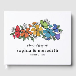 Pride Rainbow Blume LGBT Wedding Gästebuch