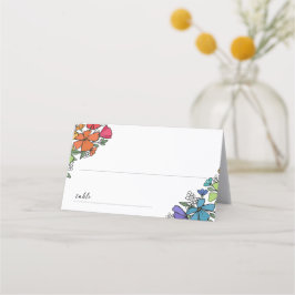 Pride Rainbow Blume LGBT Wedding Platzkarte