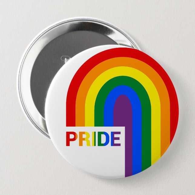 Pride Rainbow Button (Vorne & Hinten)