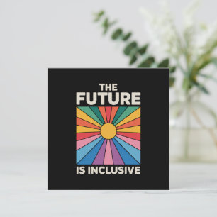 Pride Rainbow Die Zukunft ist inklusiver LGBTQ Einladung