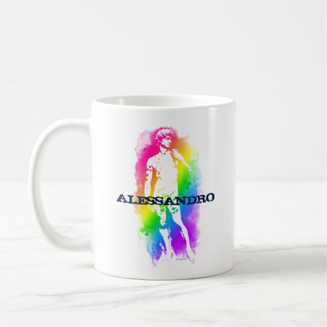 Pride Rainbow Eine farbenfrohe Hommage an Kunst un Kaffeetasse (Links)