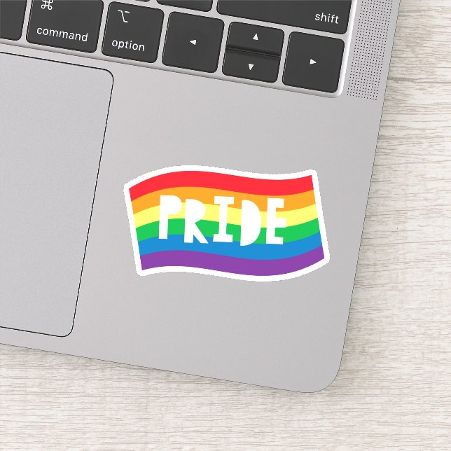 Pride Rainbow Flag Aufkleber (Detail)
