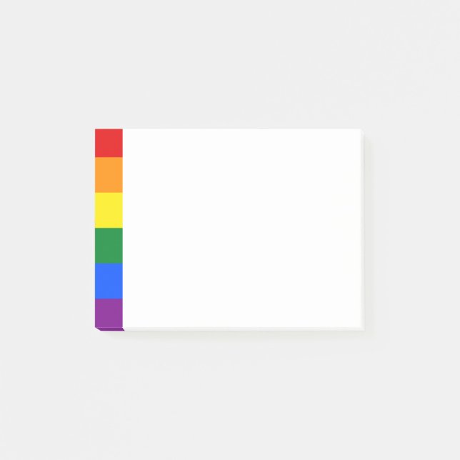 Pride Rainbow Flag Post-it Klebezettel (Vorderseite)