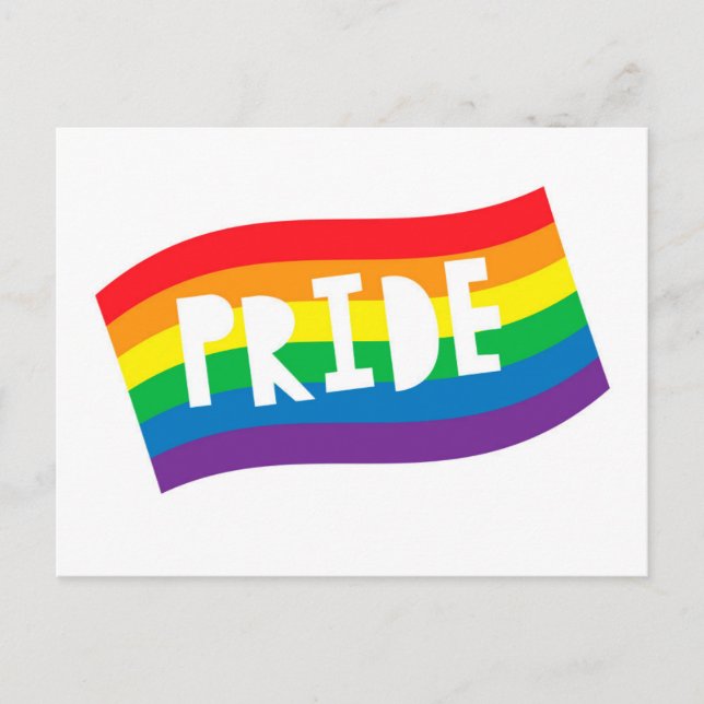 Pride Rainbow Flag Postkarte (Vorderseite)