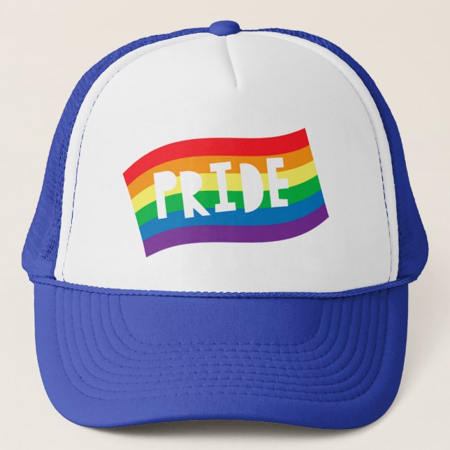 Pride Rainbow Flag Truckerkappe (Vorderseite)
