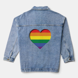 Pride Rainbow Heart Jeansjacke