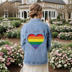 Pride Rainbow Heart Jeansjacke