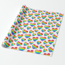 Pride Rainbow Hearts White