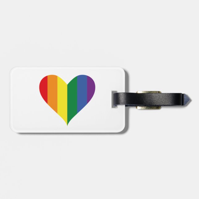 Pride Rainbow Heft Gepäckmarke Gepäckanhänger (Rückseite horizontal)