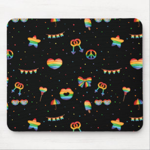 Pride Rainbow LGBT Gay Que eine Liebe Muster Mous Mousepad