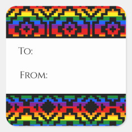 Pride Rainbow LGBTQ Geometric Tag Sticker