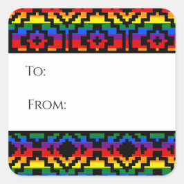 Pride Rainbow LGBTQ Geometric Tag Sticker