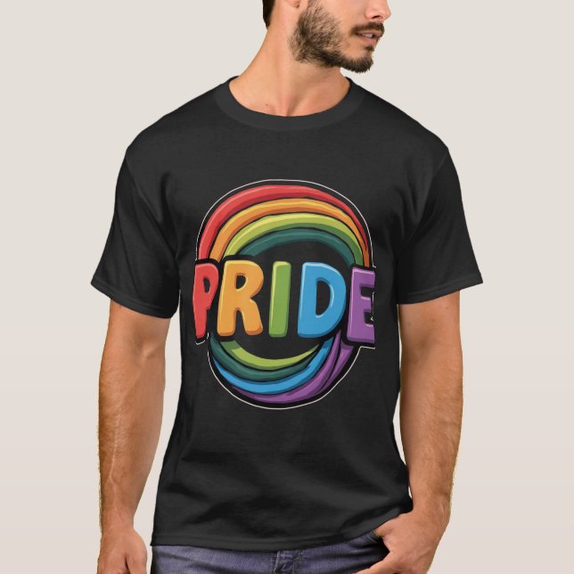 Pride Rainbow LGBTQ Men's Basic Dark T - Shirt (Vorderseite)